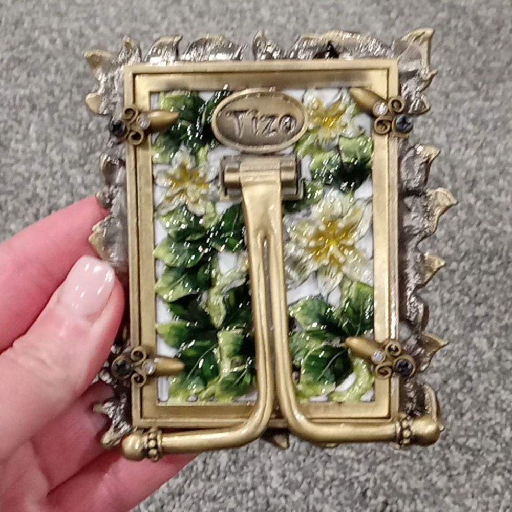 Pair of 2 Tizo design picture frames Lady Bug & Bee with Floral Foliage NWT - Picture 4 of 6
